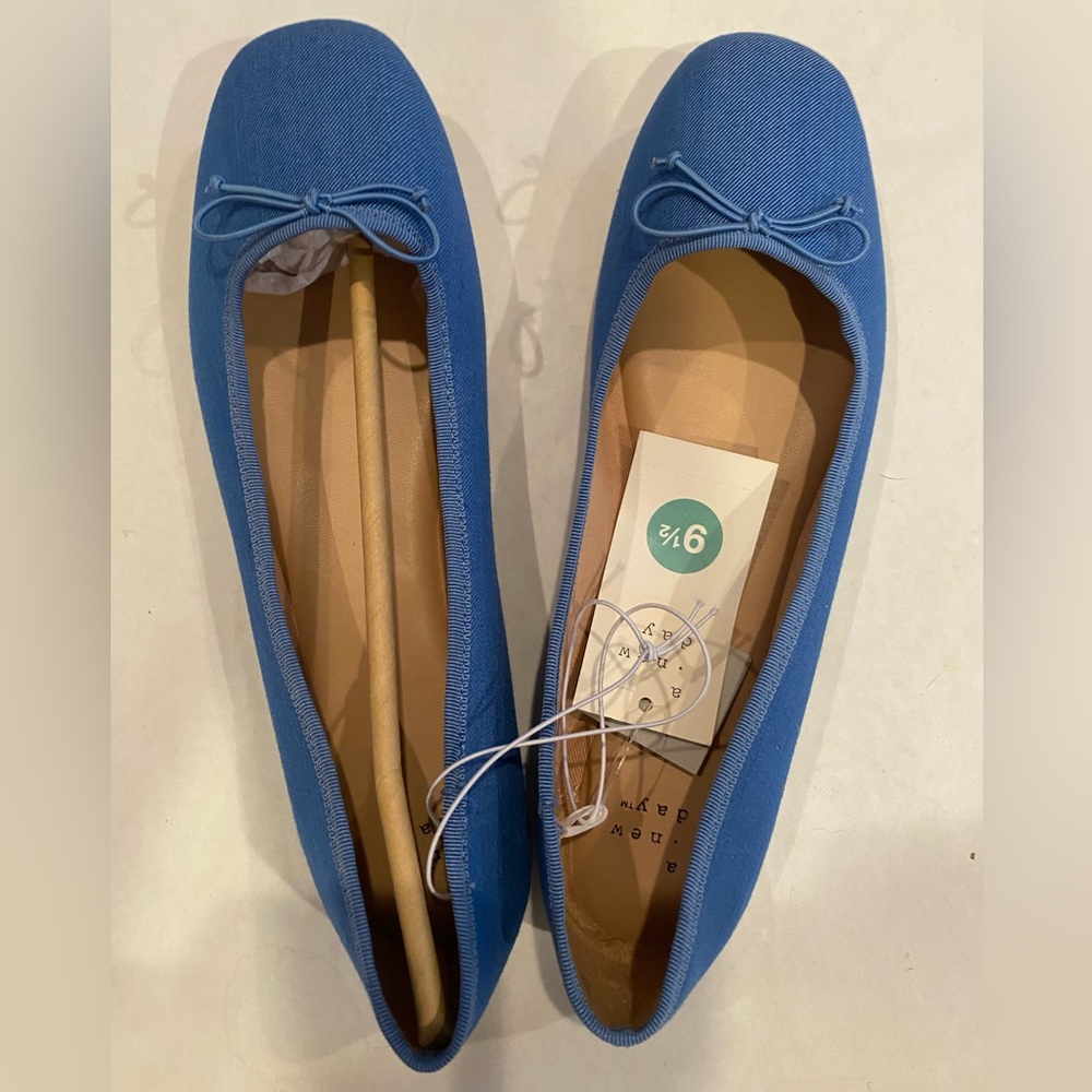 A new day x Target ‘Jackie’ Ballet Flats shoes blue denim 9.5M. NWT